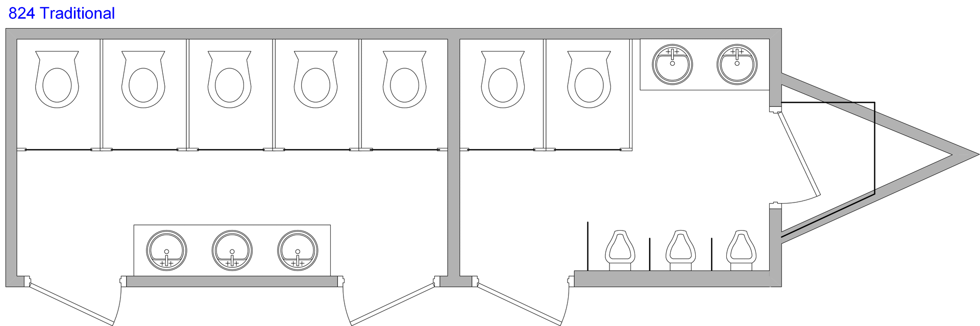 8 stall floorplan