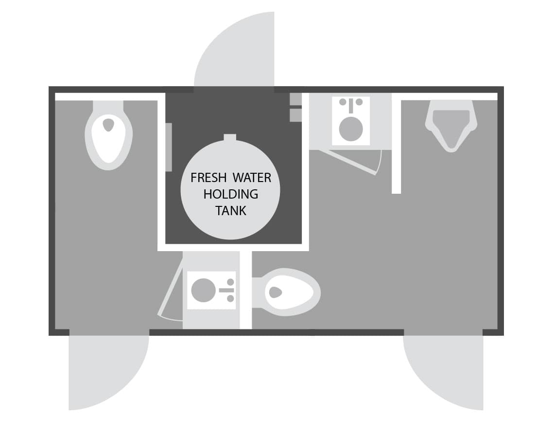 2 stall floorplan