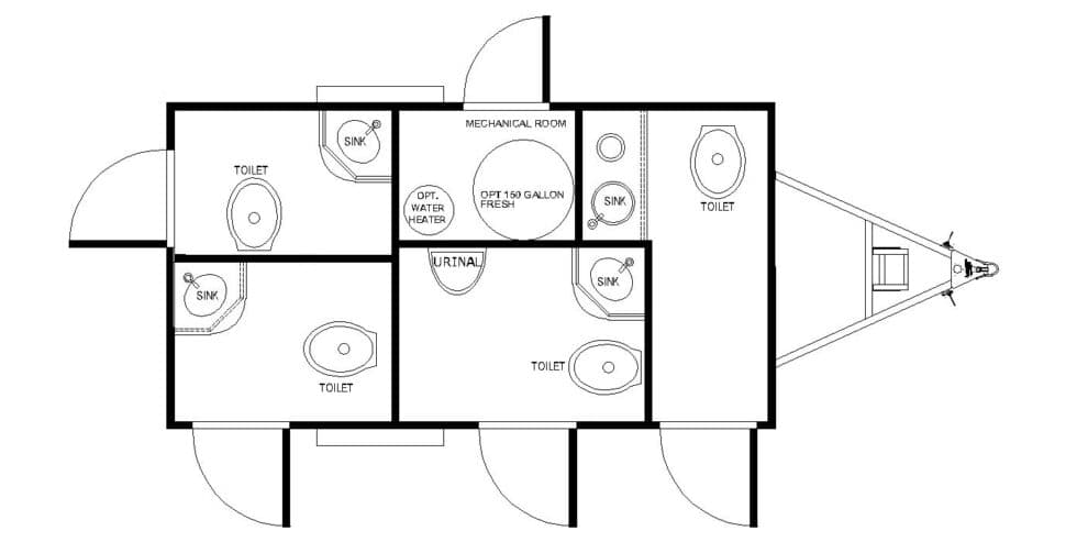 4 stall floorplan