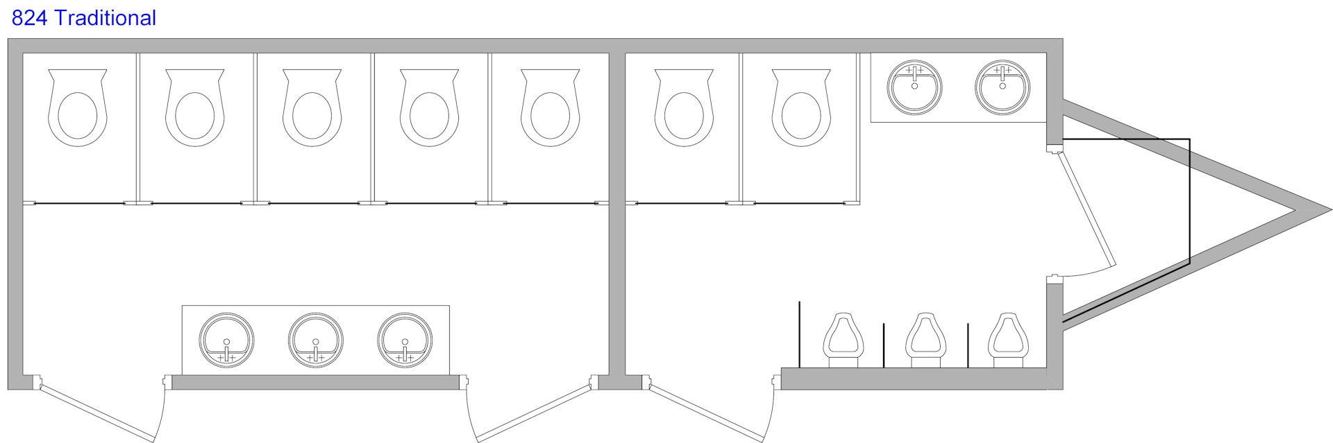 8 stall floorplan